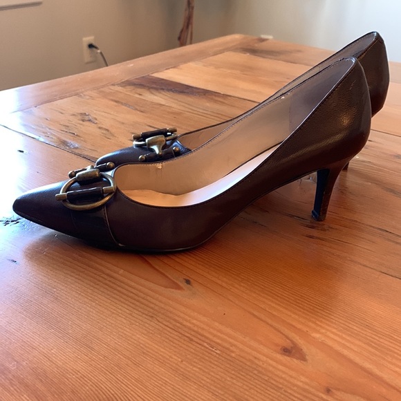 Nine West brown heels. Size 7.5M. 3” heel - Picture 2 of 6